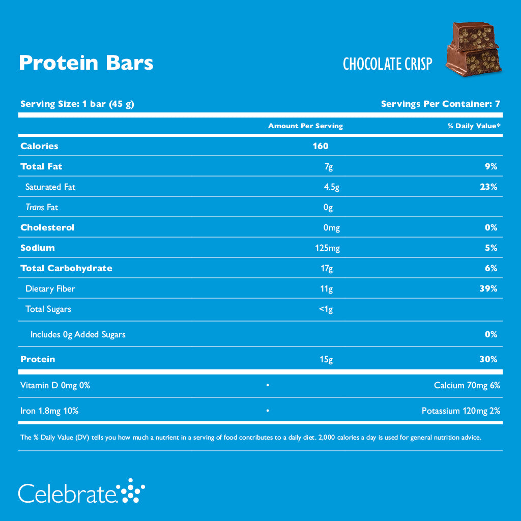 Celebrate Chocolate Crisp Protein Bars