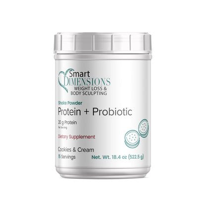 Smart Dimensions Protein + Probiotic Cookies & Cream Shake Powder