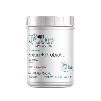 Smart Dimensions Protein + Probiotic Peanut Butter Cookie Shake Powder