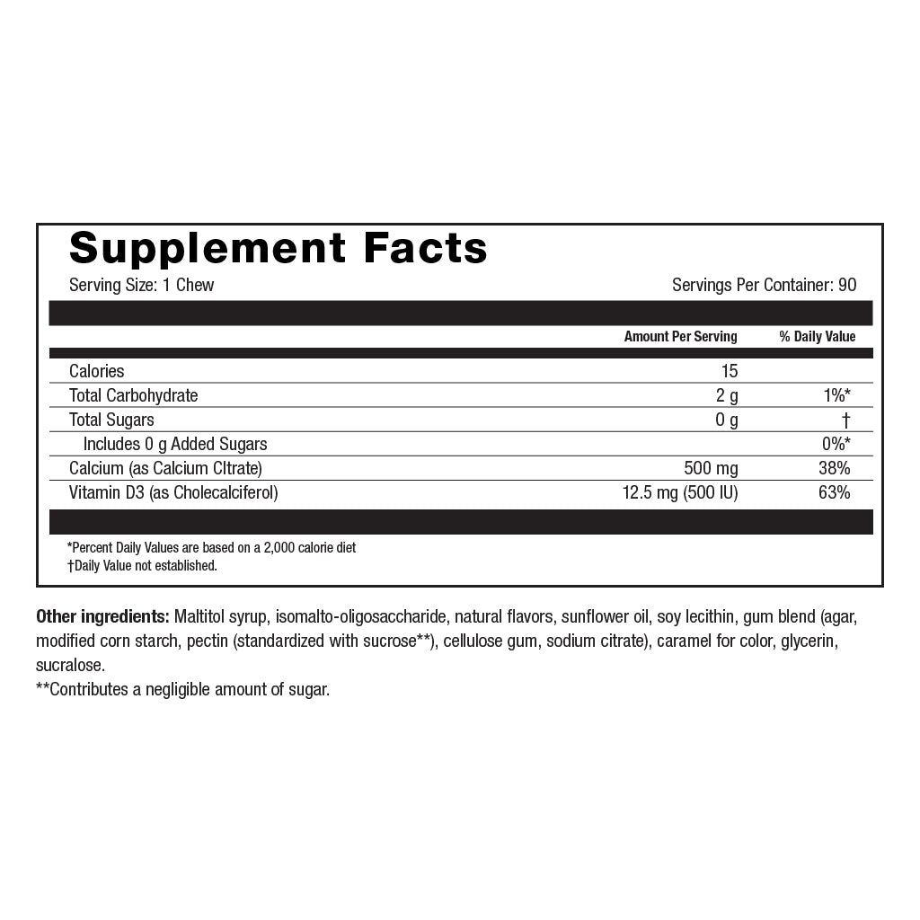 Smart Dimensions Calcium Citrate Caramel Soft Chews