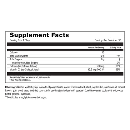 Smart Dimensions Calcium Citrate Chocolate Soft Chews