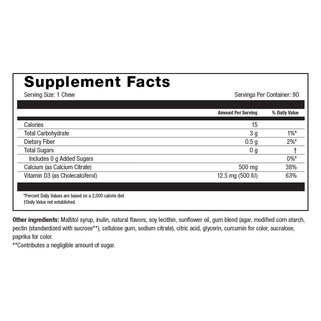 Smart Dimensions Calcium Citrate Lemon Soft Chews