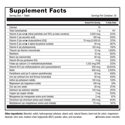 Smart Dimensions Bariatric Multivitamin with 45 mg Iron Cherry Chewables