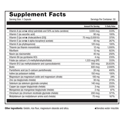 Smart Dimensions Bariatric Multivitamin Iron Free Capsules