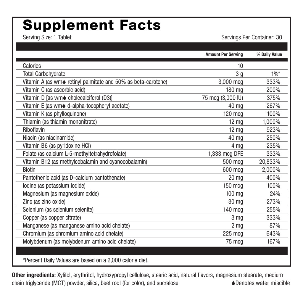 Smart Dimensions Bariatric Multivitamin Iron Free Strawberry Chewables