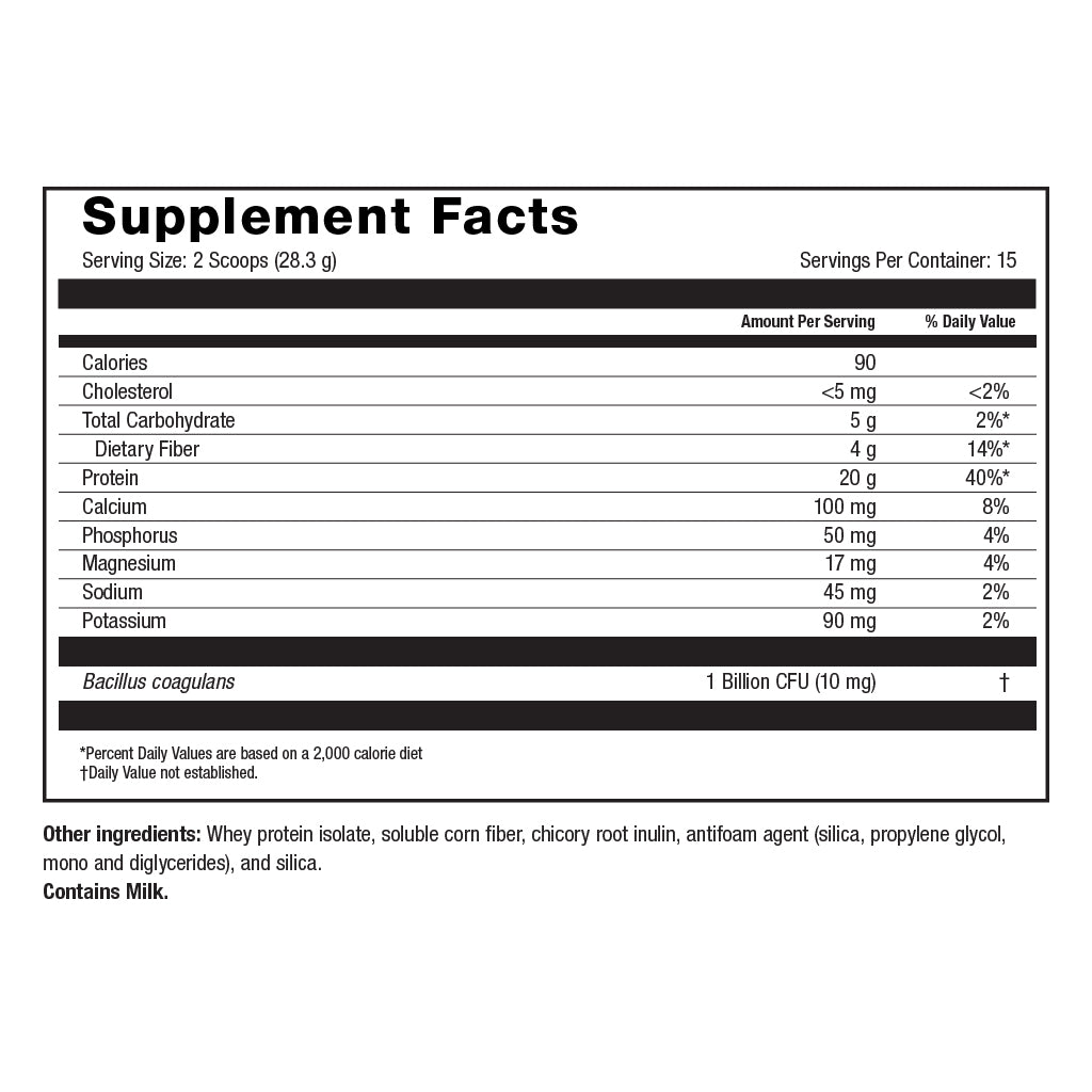 Smart Dimensions Protein + Probiotic Unflavored Shake Powder