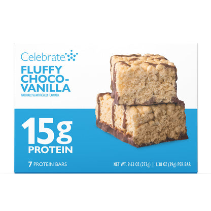 Celebrate Fluffy Choco-Vanilla Crisp Protein Bars