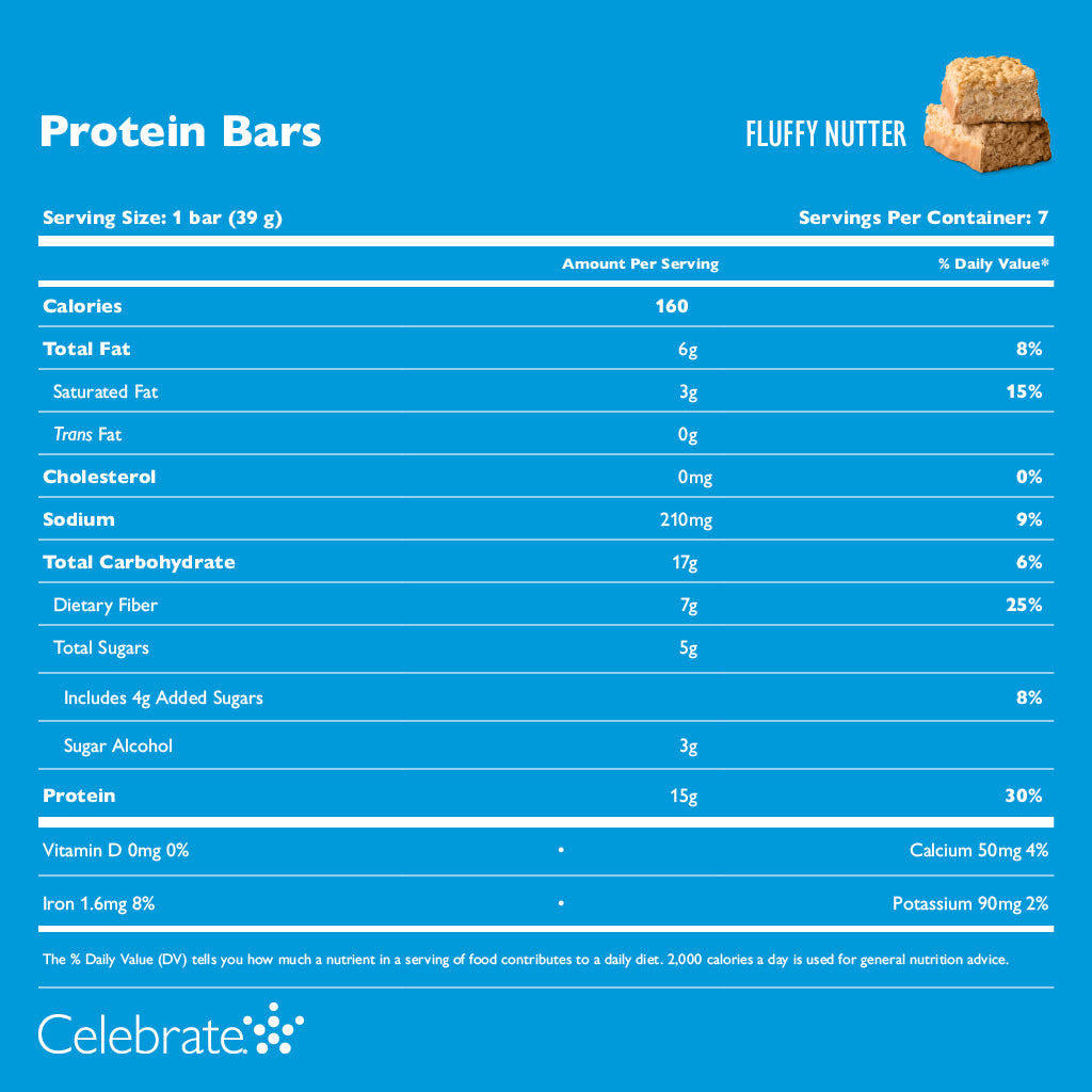 Celebrate Fluffy Nutter Protein Bars