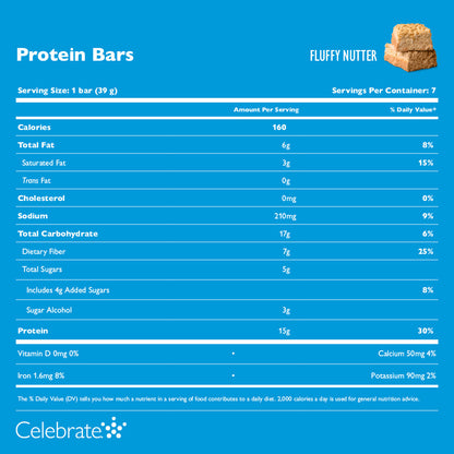 Celebrate Fluffy Nutter Protein Bars