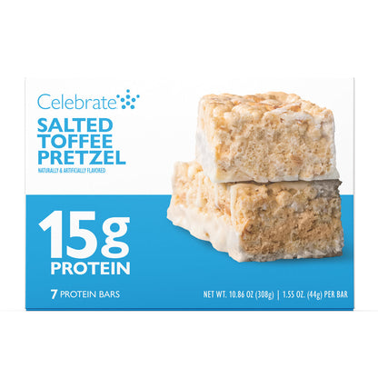 Celebrate Salted Toffee Pretzel Protein Bars